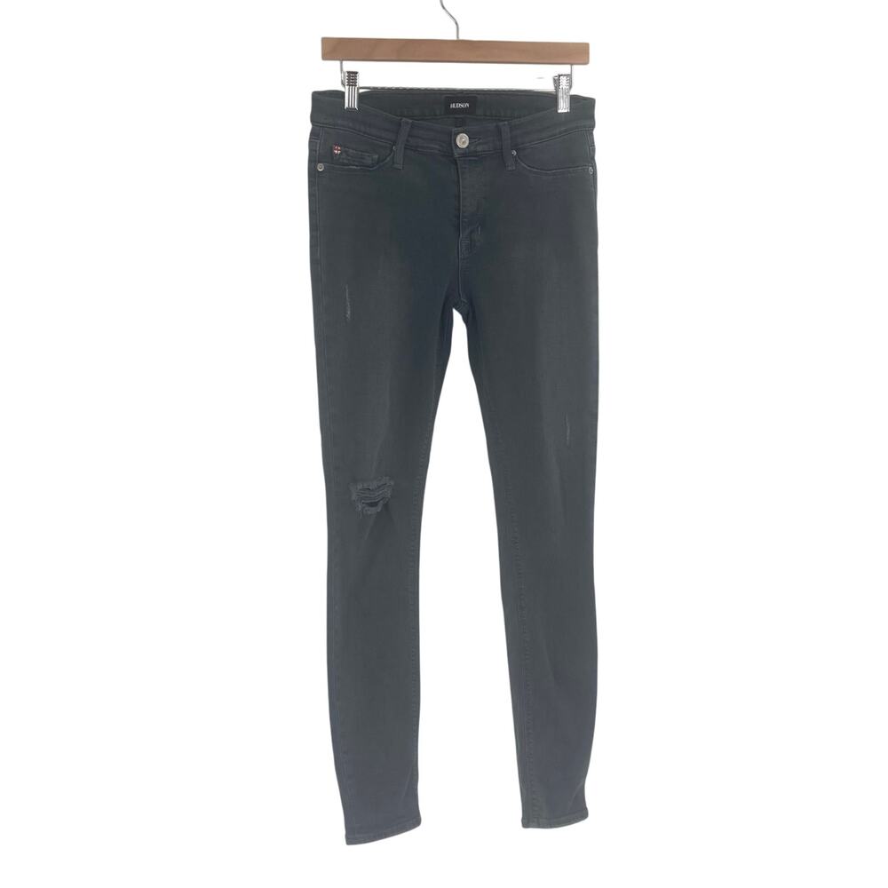 Hudson Nico Mid-Rise Super Skinny Ankle Jean Gray Stretch Women’s Size 27